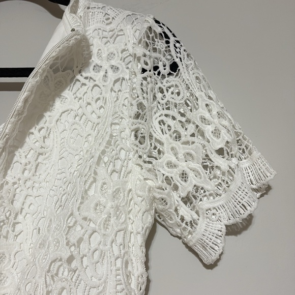 Lulu's White Lace Dress - Picture 8 of 15